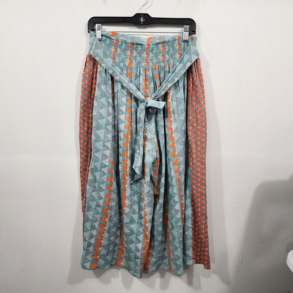 Anthropologie Feather Bone Demetria wide-leg palazzo pants Geo Print Womens S - Picture 9 of 14